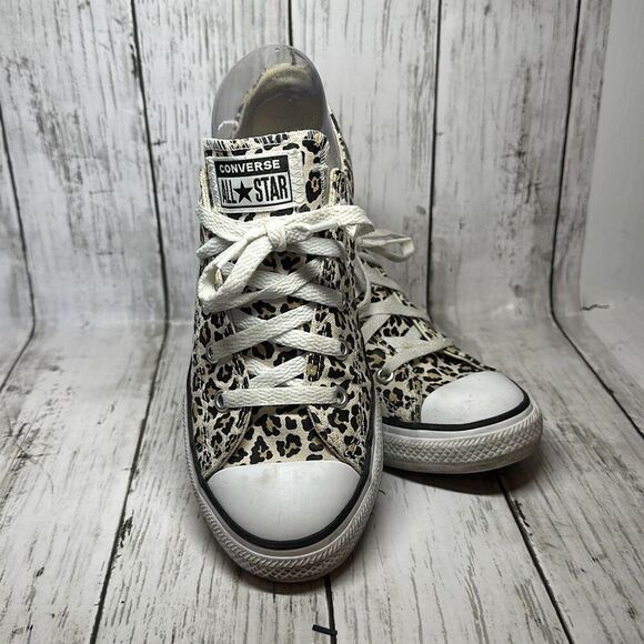 Converse Chuck Taylor All Star Low OX Cheetah Print 366297F Youth Sz 3 Leopard - Picture 1 of 9